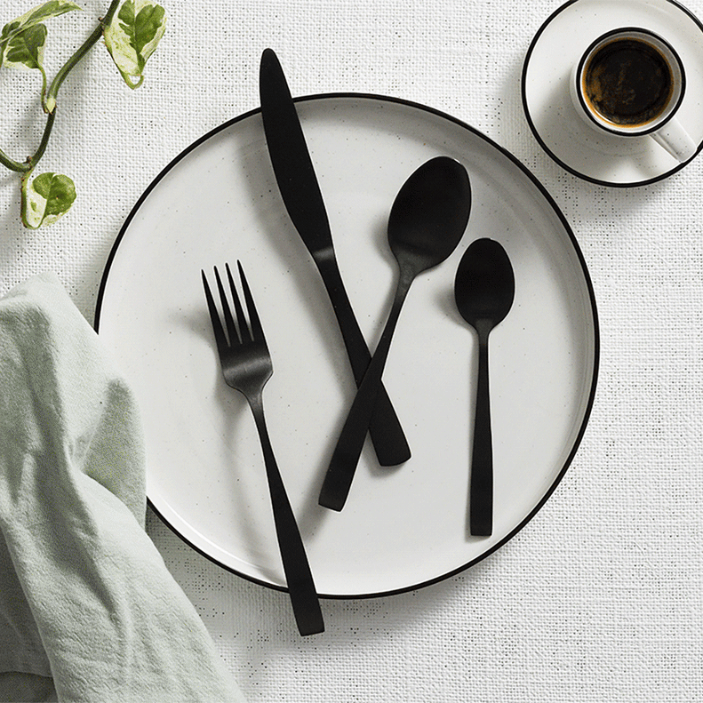 Virtuo Cutlery Set 16pc Black Kitchen Warehouse™